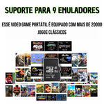 Console emulador portátil 4K Stick com 20.000 jogos clássicos retrô