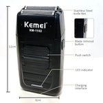 Barbeador Elétrico Multifuncional Kemei Professional Masculino KM-1102  Dupla Face